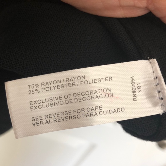 New Carolyn Taylor black Tunic w/pleather size xl - Picture 6 of 6